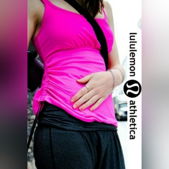 Lululemon Hot N' Sweaty Tank Pink Paris Size 6 Style W1892S - Picture 1 of 9